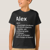 ALEX定義パーソナライズされた名おもしろい誕生日G Tシャツ (正面)