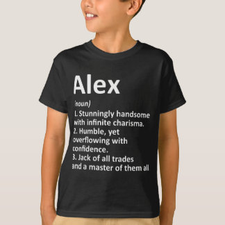 ALEX定義パーソナライズされた名おもしろい誕生日G Tシャツ