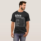 ALEX栄養おもしろい誕生日パーソナライズされた名 Tシャツ (正面フル)