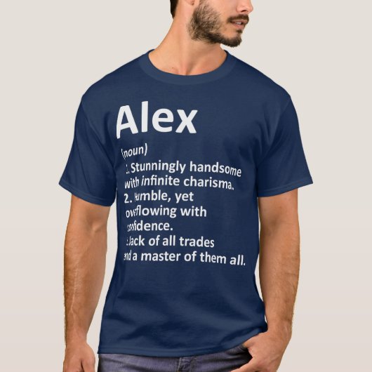 ALEX Definition Personalized Name Funny Birthday Tシャツ (正面)