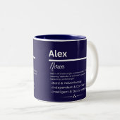 Alex, Girl Personalized Name Definition Mug ツートーンマグカップ (正面右)