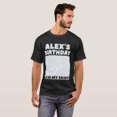ALEX ITu2019S私の誕生日は私のシャツのペルソナリスに署名 Tシャツ (正面フル)