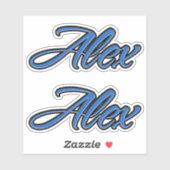 Alex Name blue Aufkleber Sticker Stickerset シール (シート)
