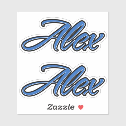 Alex Name blue Aufkleber Sticker Stickerset シール (シート)