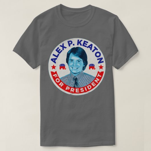 Alex P Keaton社長 Tシャツ (デザイン正面)