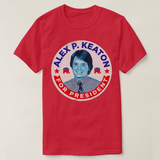 Alex P Keaton社長 Tシャツ (デザイン正面)