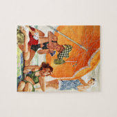 Alex Rossによるビーチでのカードゲーム ジグソーパズル (横)