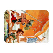 Alex Rossによるビーチでのカードゲーム マグネット (横)