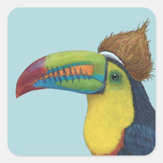 Alex the toucan stickers スクエアシール (正面)