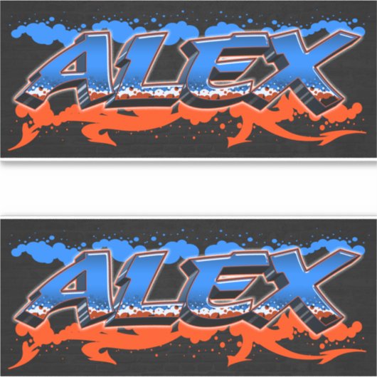 Alex Vorname Name Graffiti Aufkleber Sticker シール (正面)