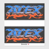 Alex Vorname Name Graffiti Aufkleber Sticker シール (シート)