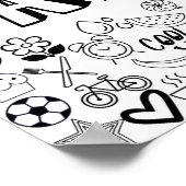 'ALEXA'カライな自分のアウトラインデザイン ポスター (角)