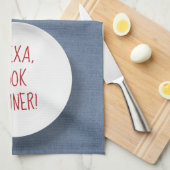 Alexaコマンドユーモアのプレート キッチンタオル (四つ折り)