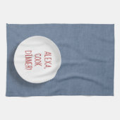 Alexaコマンドユーモアのプレート キッチンタオル (横)