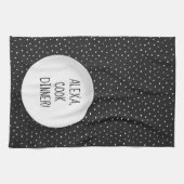 Alexaコマンドユーモアの水玉模様 キッチンタオル (横)