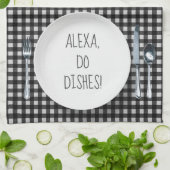 Alexaコマンド料理を行うユーモア キッチンタオル (折り畳み)