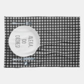 Alexaコマンド料理を行うユーモア キッチンタオル (横)