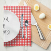 Alexaコマンド料理を行うユーモア キッチンタオル (四つ折り)