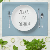 Alexaコマンド料理を行うユーモア キッチンタオル (折り畳み)