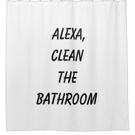 Alexa、トイレの掃除 シャワーカーテン