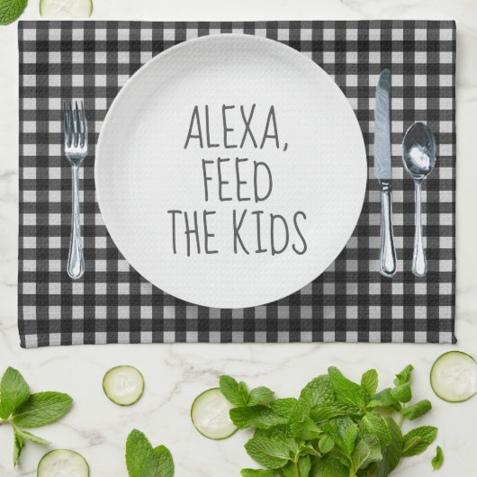 Alexa Command Humor キッチンタオル (折り畳み)