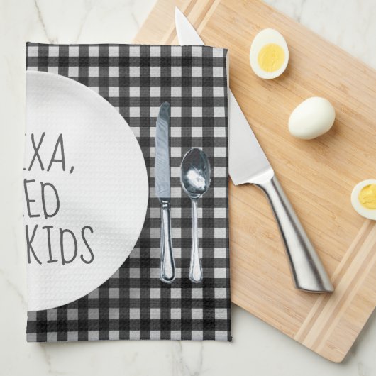 Alexa Command Humor キッチンタオル (四つ折り)