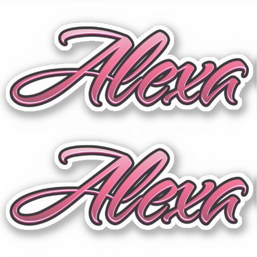 Alexa faded pink Aufkleber Sticker Stickerset シール (正面)