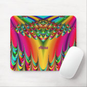 ALEXA to Zany Hot Yellow, Blue, Green and Pink マウスパッド (マウス)