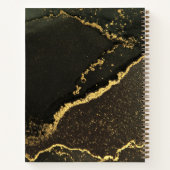 Alexa Write My Notes Black and Gold Monogram  ノートブック (裏面)