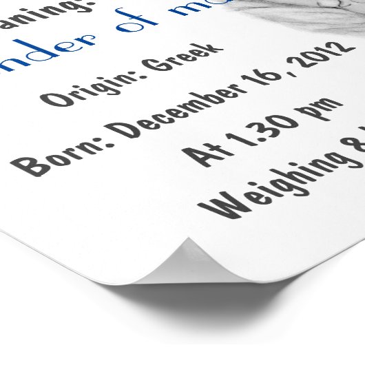 Alexander名をカスタマイズしてキープサケを意味する ポスター (角)