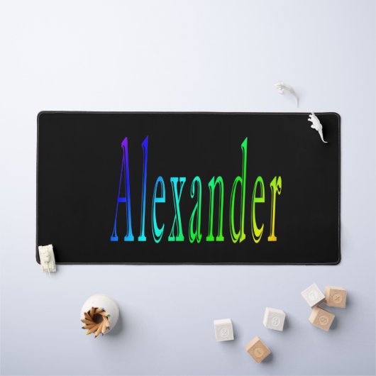 Alexander カラフル Name、Desk Mat デスクマット (キッズテーブル)
