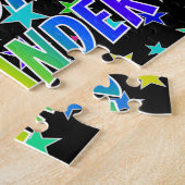 "ALEXANDER"名、おもしろい"ハッピーバースデー" ジグソーパズル (側面)