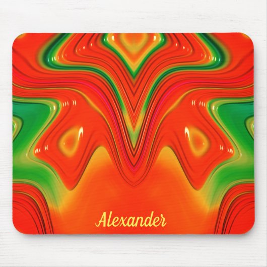ALEXANDER ~赤緑黄色デザインマウスパッド マウスパッド (正面)