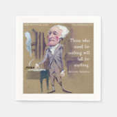 Alexander Hamilton "何かを目指して立つ"引用文 スタンダードカクテルナプキン (正面)