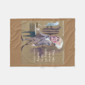 Alexander Hamilton "何かを目指して立つ"引用文 フリースブランケット (正面(横))