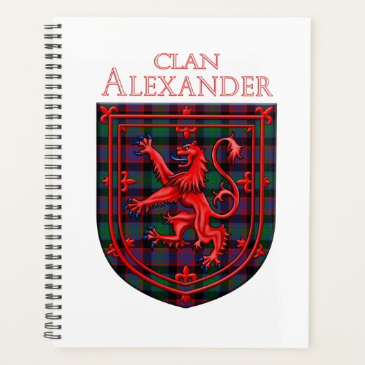 Alexander Hunting Tartan Scottish Plaid プランナー手帳 (正面)