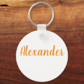 Alexander name Metal ring keychain キーホルダー (正面)