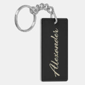 Alexander Name whitegold Schlüsselanhänger キーホルダー (正面左)