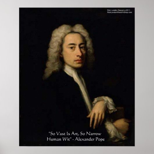 Alexander Pope "芸術対知恵" 賢者の名言ポスター ポスター (正面)