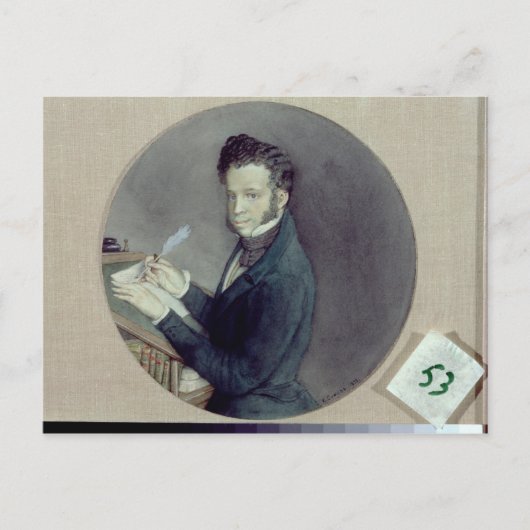Alexander Pushkin at Work, 1899 ポストカード (正面)