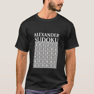 ALEXANDER Sudoku Puzzle – White Logic Tee Tシャツ