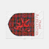Alexander Tartan Scottish Plaid Lion Rampant フリースブランケット (正面(横))