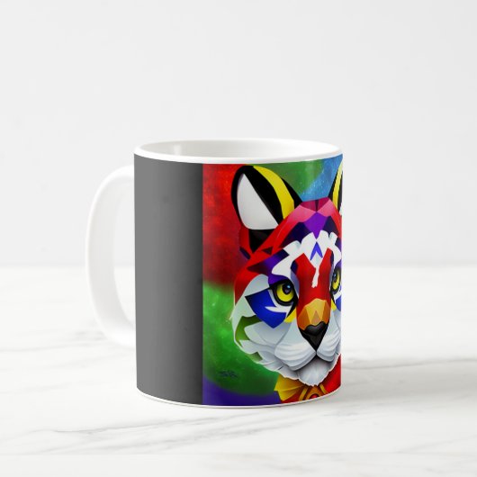 Alexander's Cat black center mug コーヒーマグカップ (正面左)