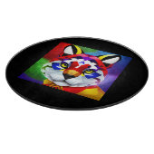 Alexander's Cat black round glass cutting board カッティングボード (角)