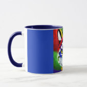 Alexander's Cat navy blue center combo mug マグカップ (左)