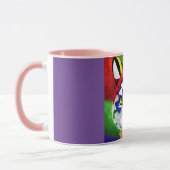 Alexander's Cat purple and pink center combo mug マグカップ (左)