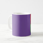 Alexander's Cat purple left hand mug コーヒーマグカップ (正面左)