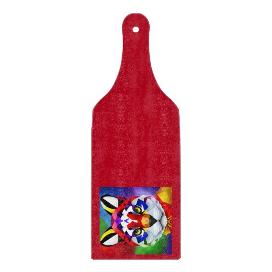 Alexander's Cat red glass paddle cutting board カッティングボード (正面)