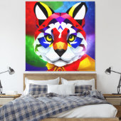Alexander's Cat white canvas print キャンバスプリント (インサイチュ (寝室))