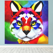 Alexander's Cat white canvas print キャンバスプリント (インサイチュ (ウッドフロア))